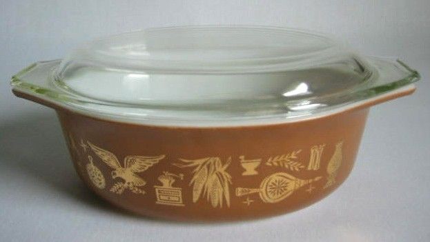 Pc Set Pyrex Retro 60s EARLY AMERICAN Casseroles Bowl  