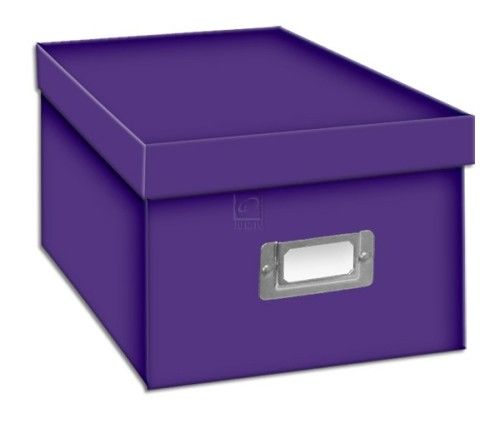 CD   DVD BRIGHT PURPLE STORAGE BOX  