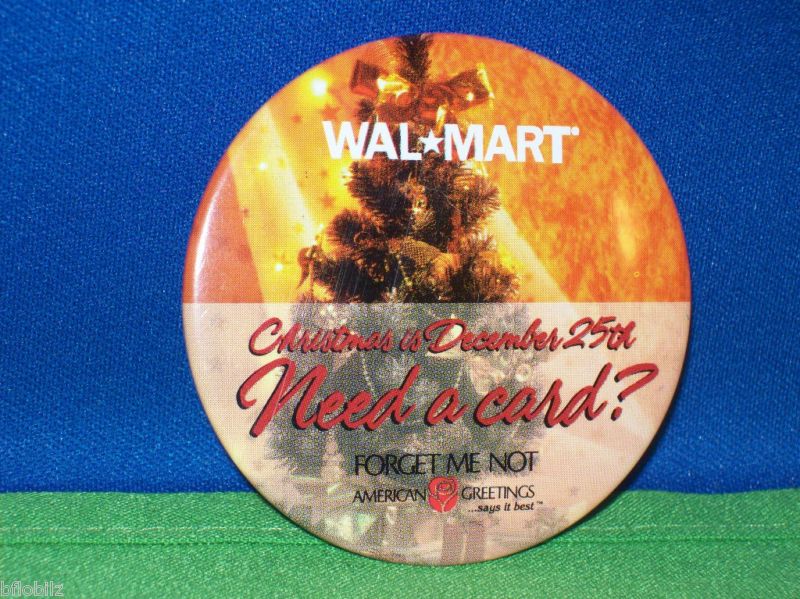 American Greetings Card FORGET ME NOT Wal Mart Pinback  