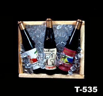 3Pcs Champagne Bottle Wine fridge magnet 5.8cm  