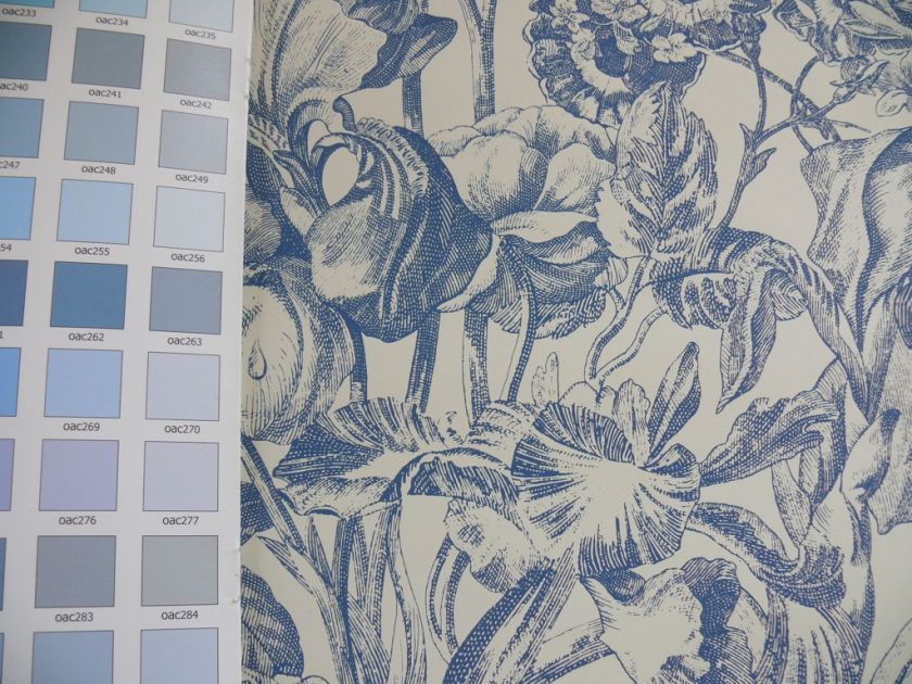 LEE JOFA HAND PRINT WALLPAPER CAMILLE TOILE CHINA BLUE TRIPLE ROLL 