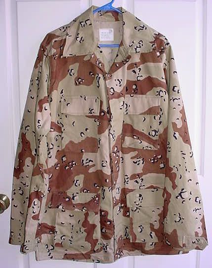 NOS US Army Chocolate Chip DBDU Desert CAMO Combat Coat Size Medium 