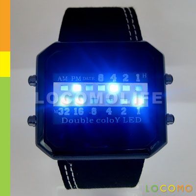 Men Women Special LED Display Dot Matrix Digital Watch  