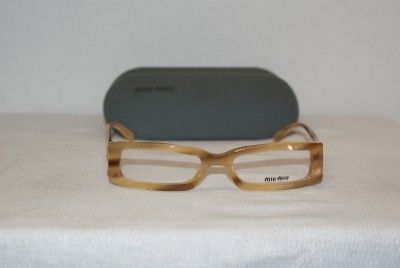 New Miu Miu Beige Cream Eyeglasses Mod. VMU 05E & Case  