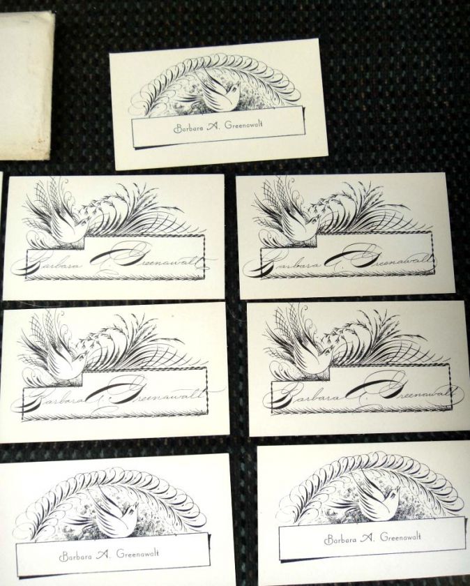 LOT victorian CALLING CARDS 16 pc BARBARA GREENAWALT  