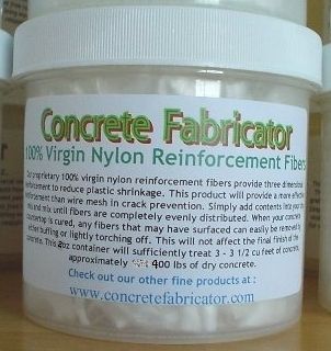 CONCRETE FABRICATOR NYLON REINFORCEMENT FIBERS 2 OZ.  