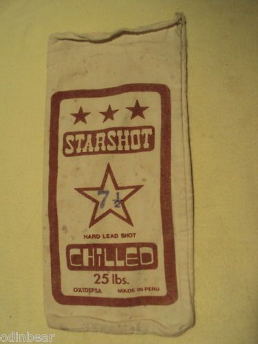 Cloth STARSHOT CHILLED Hard Lead Shot BAG musket powder  