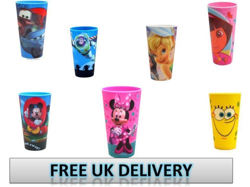 Kids Plastic 3D Drinks Tumblers Water Juice Cups  