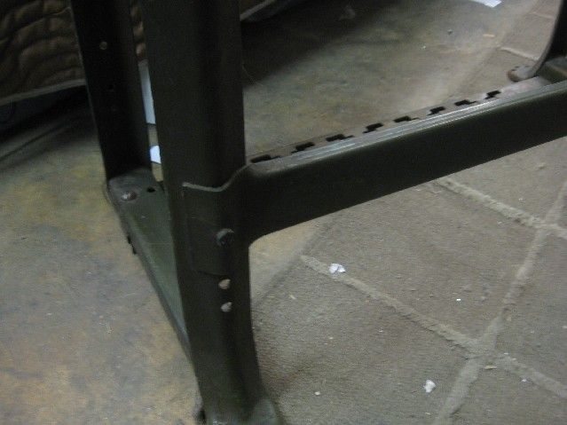 Antique Machine Age Industrial Table, Legs, Steel  