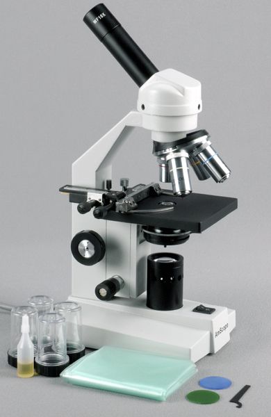 40X 1600X VET LAB COMPOUND MICROSCOPE + MECH. STAGE 013964500981 