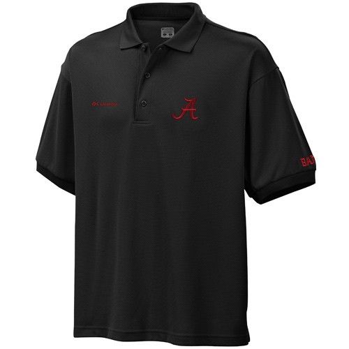 Columbia Alabama Crimson Tide Perfect Cast Performance Polo   Black 