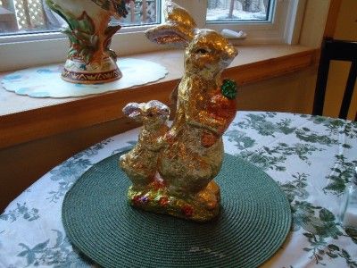 UP FOR AUCTION IS A NEW WITH TAGS FOIL WRAPPED MAMA BUNNY RABBIT AND 