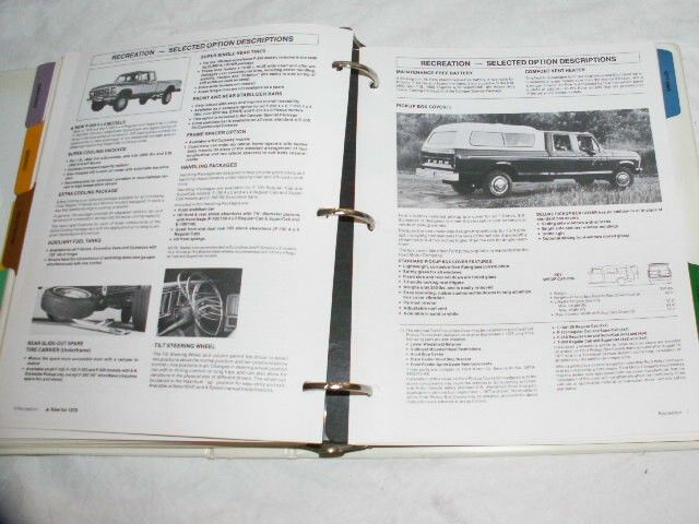 1979 79 Ford light truck facts manual,catalog,Bronco,Econoline,F100 