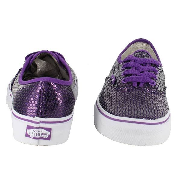 VANS CLASSIC AUTHENTIC PURPLE GLITTER DOTS MENS US SIZE 10, WOMENS 11 