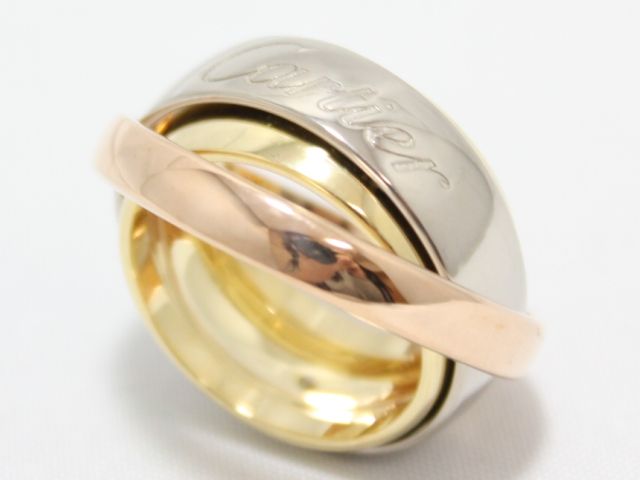   18K TRI COLOR GOLD TRINITY MUST ESSENCE RING 50 LIMITED EDITION  