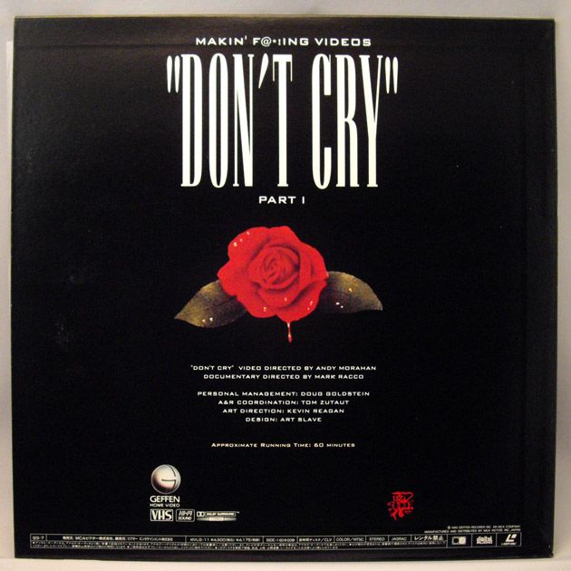 Japan LD Guns N Roses Dont Cry Making Videos 1  