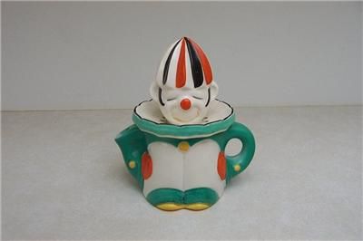 VINTAGE REAMER JUICER CLOWN JAPAN 2 PC. collectible  