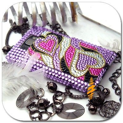 BLING Rhinestone Skin Case Cover Tmobile HTC HD 2 HD2  