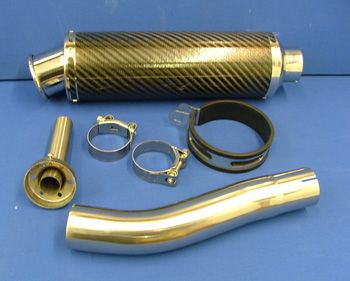 ZX10R 04 05 ZX10 CARBON MOTO GP XLS EXHAUST SILENCER CAN LINK PIPE 