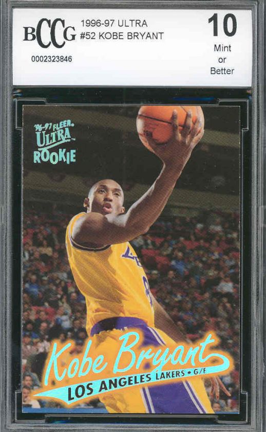 1996 97 ultra #52 KOBE BRYANT rc rookie BGS BCCG 10  