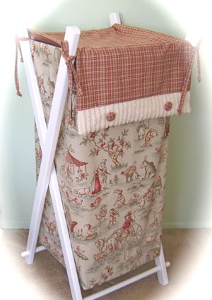 TOPSY TURVY CIRCUS TOILE BABY NURSERY HAMPER BAG  