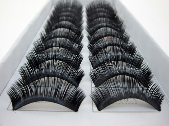 10 Pairs False Eyelashes Hand made Makeup Long Soft Thick Mascara 