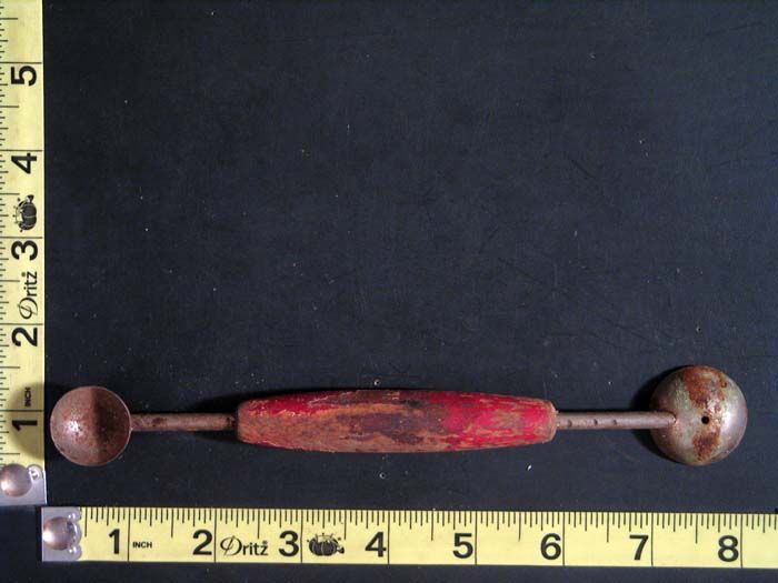 Vintage A & J Melon Baller w/ Red Painted Wood Handle  