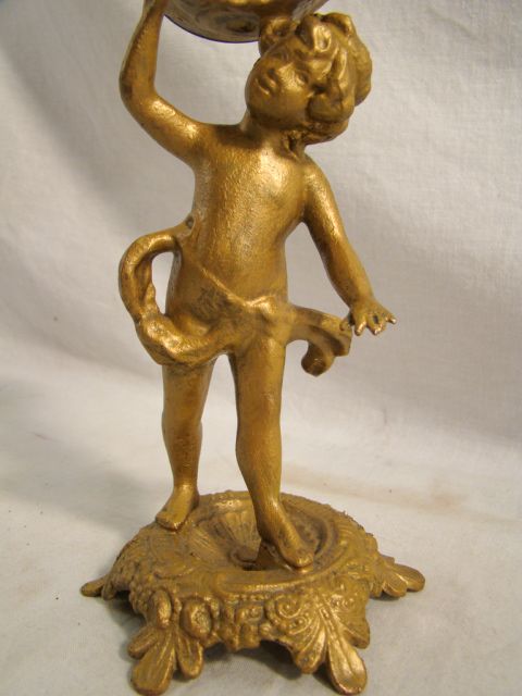 Antique VICTORIAN Art Nouveau NEW HAVEN Old FIGURAL Cherub CLOCK 