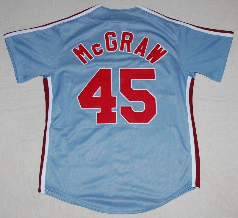 PHILLIES TUG MCGRAW COOPERSTOWN SEWN JERSEY XXL  