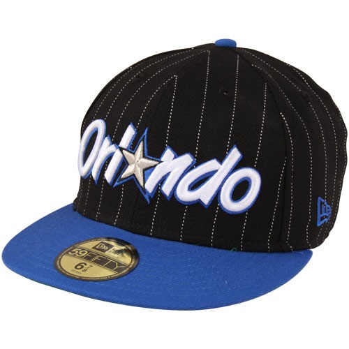 New Era Orlando Magic 59Fifty Pin Script Fitted Hat   Black 