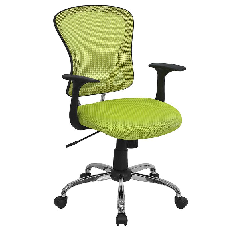 CHROME BASE GREEN MESH COMPUTER OFFICE DESK CHAIR  