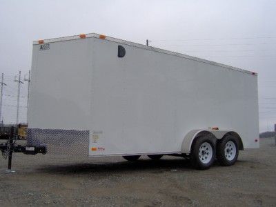 7x16 enclosed ATV cargo motorcycle trailer black NEW  
