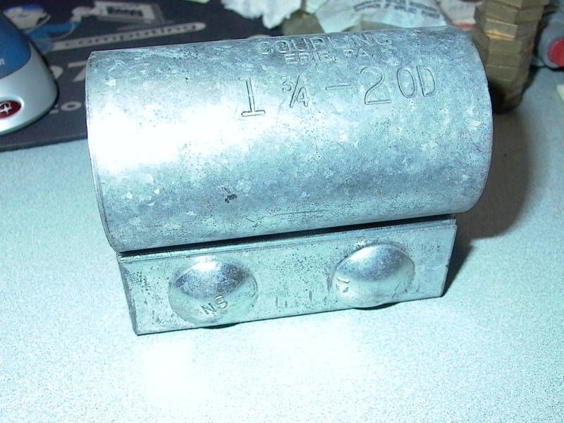 GALVANIZED STEEL PIPE REPAIR CLAMP 1 3/4 X 2 OD  