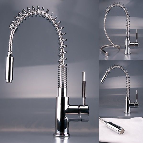 NEW Kitchen pull out chrome Tap Mixer sink faucet PP07  