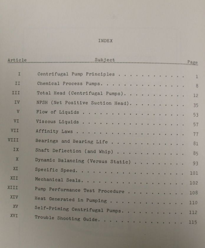 Duriron Company Pump Pumps Manual Durco Asbestos 1968  