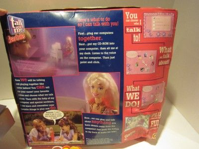 Talk With Me Barbie Doll CD Rom program 1997 set NRFB Programmable $87 