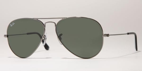 NEW RAY BAN AVIATOR SUNGLASSES GUNMETAL RB 3025 W0879  