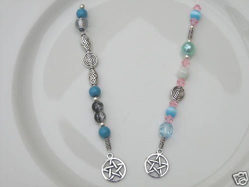 REAR VIEW MIRROR PENTACLE CHARM MALE OR FEMALE WICCA  