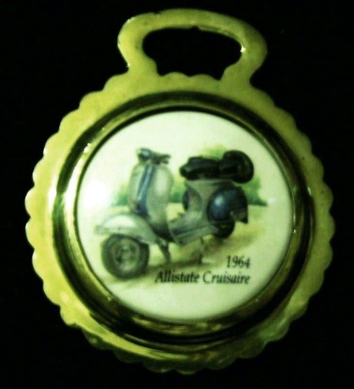 VESPA SCOOTER 1964 Allistate Cruisaire Ceramic Brass  