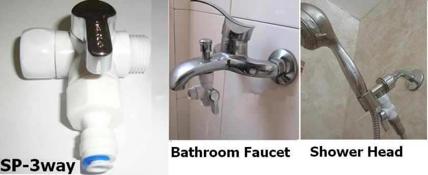 Option E 1/2 Bathroom faucet shower head 3 way quick adapter