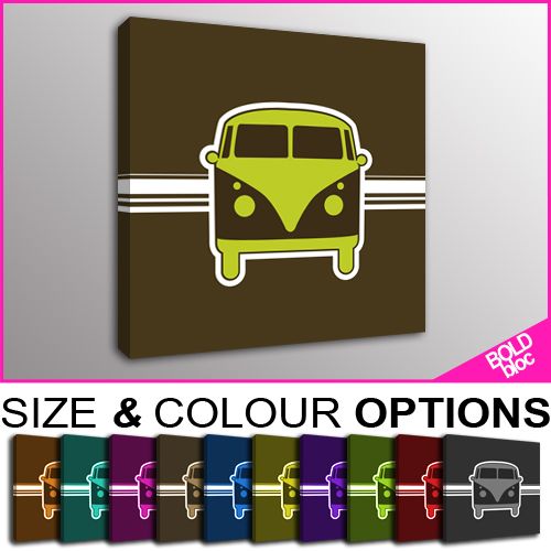 PREMIUM NEW   Retro Camper Van VW   10 COLOURS / SIZES  