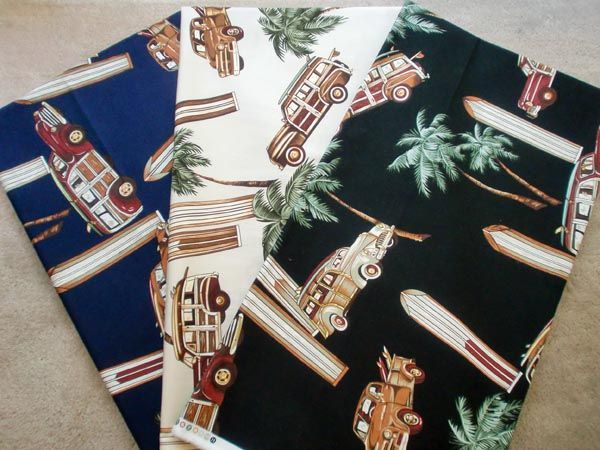   100% Cotton 1/2 yard 44 wide LONGBOARDS WOODIES SURF sand  