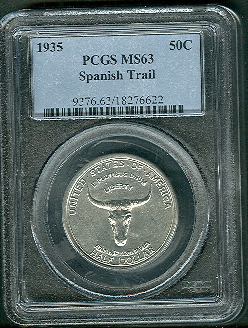 50¢ Spanish Trail 1935 PCGS MS63 Silver Commemorative  