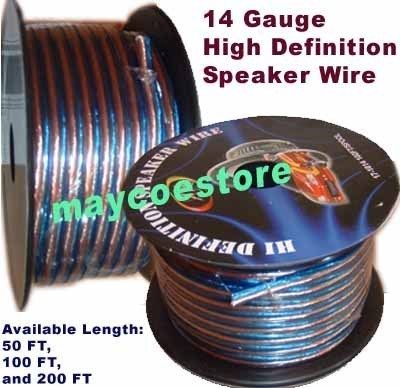 200 FT 60M High Definition 14 Gauge Speaker Wire Cable  