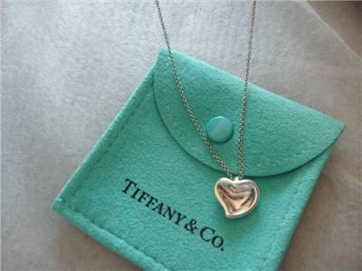 Tiffany & Co. Elsa Peretti Carved Heart Necklace Pendant