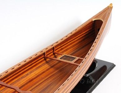 Hugh Handcrafted Wooden Canadian Canoe Boat Model 44  