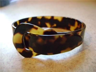 FABULOUS VINTAGE FAUX TORTOISE SHELL BUCKLE BRACELET  