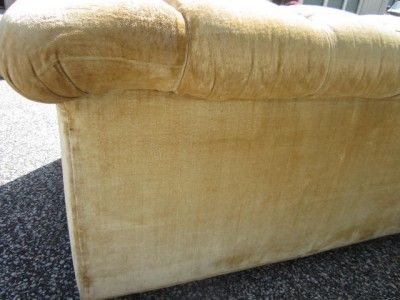 GLAMEROUS MILO BAUGHMAN VELVET TUFTED CHESTERFIELD SOFA MID CENTURY 