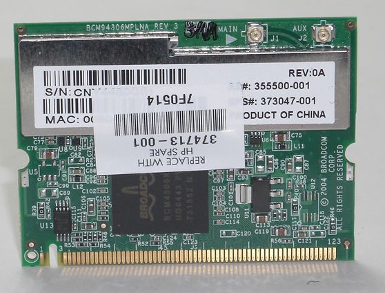 HP Compaq X6000 Mini PCI Wireless Card 374713 001  